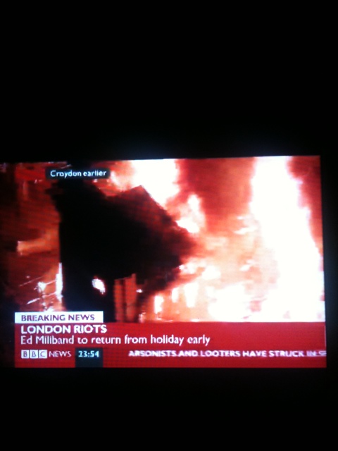 London riots in the news