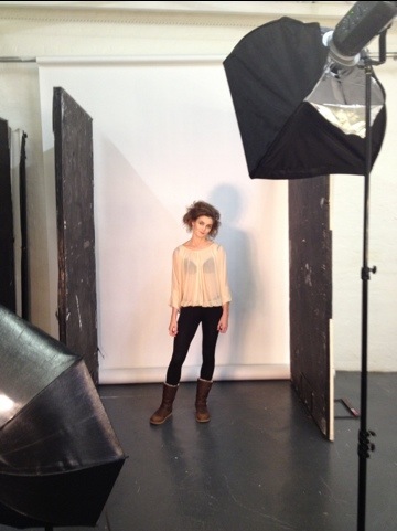 Kate Braithwaite modelling at Holborn Studios