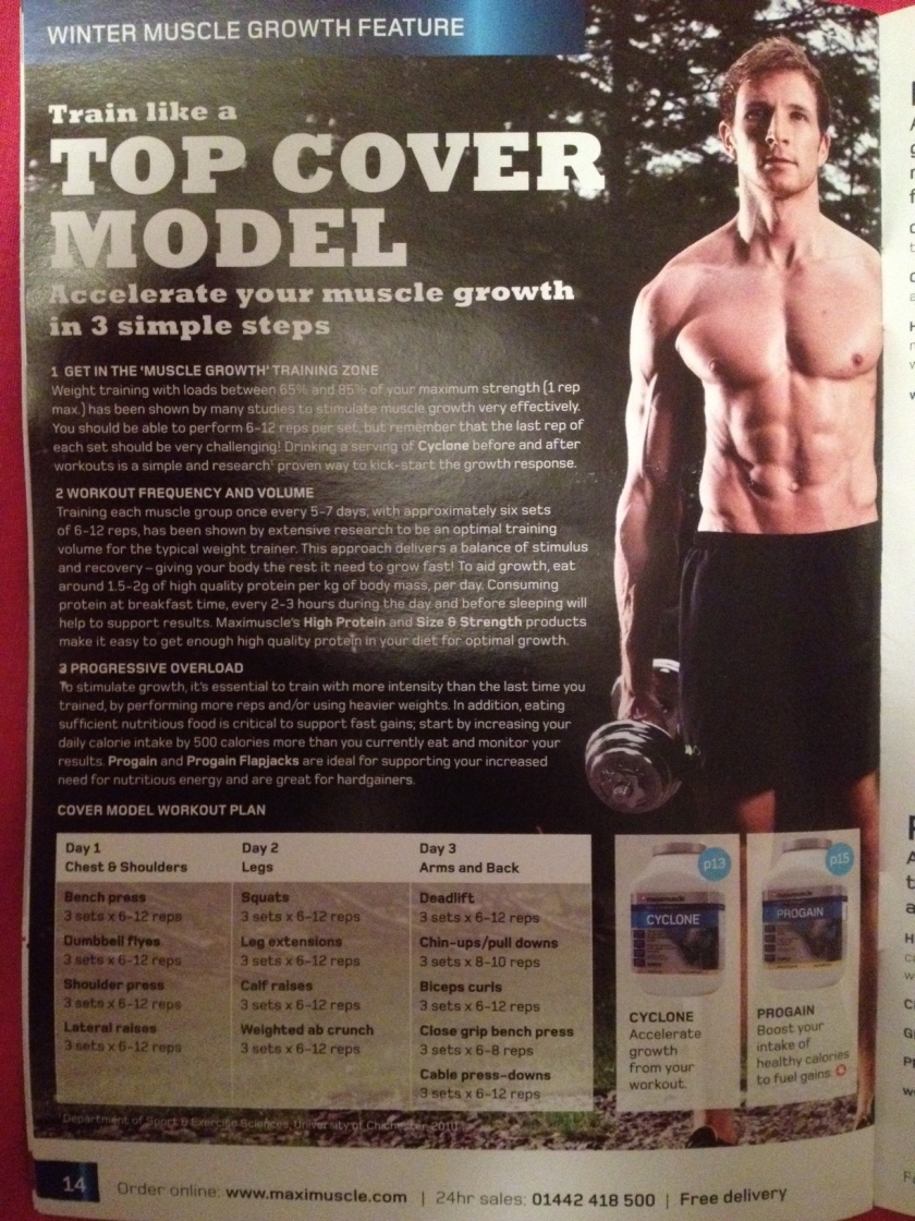 Sean Lerwill's Top Cover Model training programme