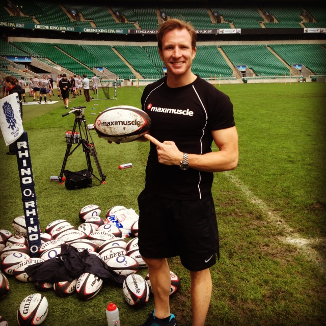 Sean Lerwill at Twickenham for Maximuscle's Like A Pro day
